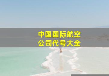 中国国际航空公司代号大全