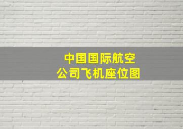 中国国际航空公司飞机座位图