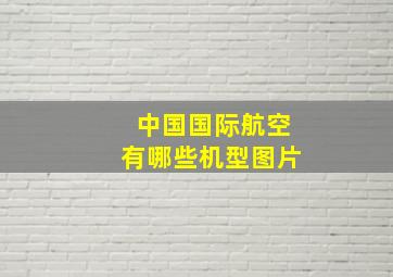 中国国际航空有哪些机型图片