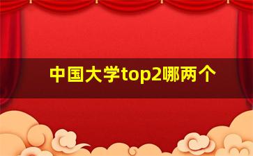 中国大学top2哪两个