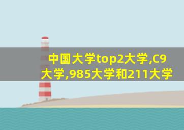 中国大学top2大学,C9大学,985大学和211大学