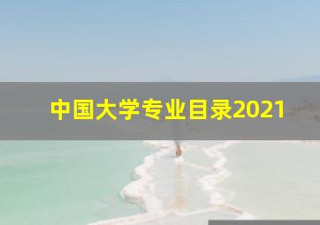 中国大学专业目录2021