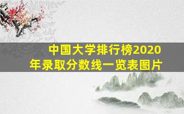 中国大学排行榜2020年录取分数线一览表图片