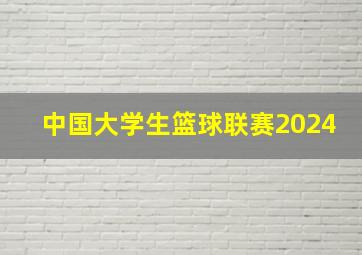 中国大学生篮球联赛2024