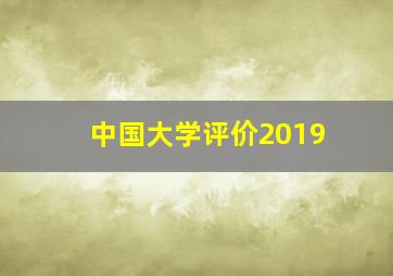 中国大学评价2019