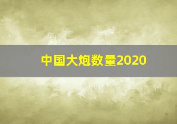 中国大炮数量2020