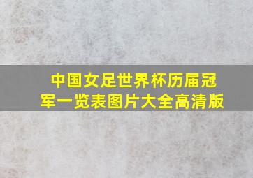 中国女足世界杯历届冠军一览表图片大全高清版