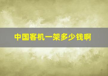 中国客机一架多少钱啊