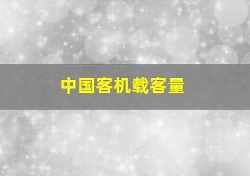 中国客机载客量