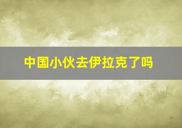 中国小伙去伊拉克了吗