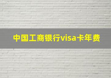 中国工商银行visa卡年费