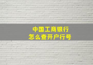 中国工商银行怎么查开户行号