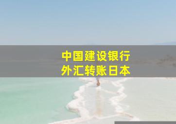 中国建设银行外汇转账日本