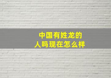 中国有姓龙的人吗现在怎么样