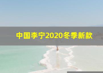 中国李宁2020冬季新款