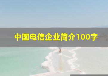 中国电信企业简介100字