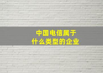 中国电信属于什么类型的企业