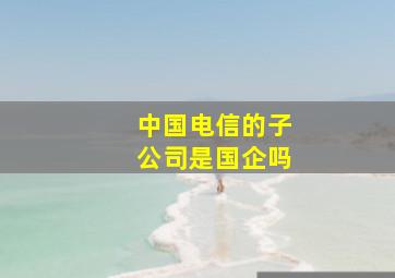 中国电信的子公司是国企吗