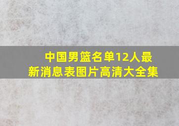 中国男篮名单12人最新消息表图片高清大全集