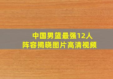 中国男篮最强12人阵容揭晓图片高清视频