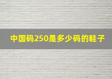 中国码250是多少码的鞋子