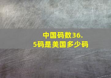 中国码数36.5码是美国多少码