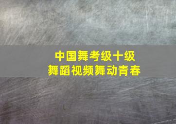 中国舞考级十级舞蹈视频舞动青春