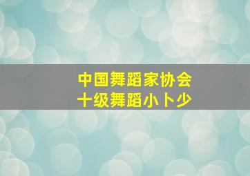 中国舞蹈家协会十级舞蹈小卜少