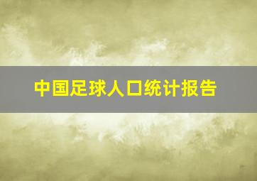 中国足球人口统计报告