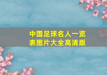 中国足球名人一览表图片大全高清版