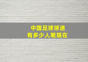 中国足球球迷有多少人呢现在