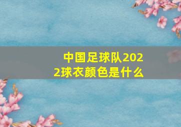 中国足球队2022球衣颜色是什么