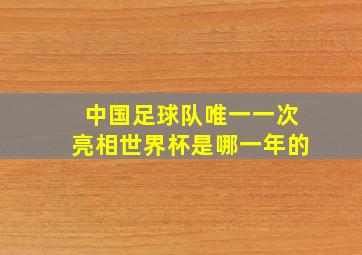 中国足球队唯一一次亮相世界杯是哪一年的