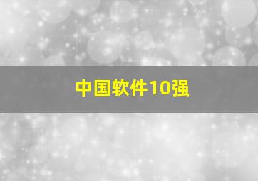 中国软件10强