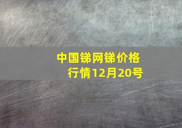 中国锑网锑价格行情12月20号