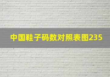 中国鞋子码数对照表图235