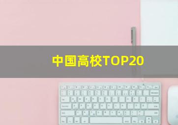 中国高校TOP20