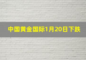 中国黄金国际1月20日下跌