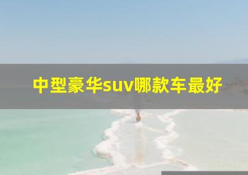 中型豪华suv哪款车最好