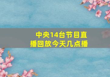 中央14台节目直播回放今天几点播