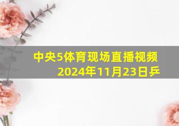 中央5体育现场直播视频2024年11月23日乒