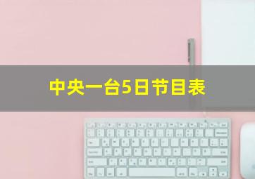 中央一台5日节目表