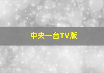 中央一台TV版