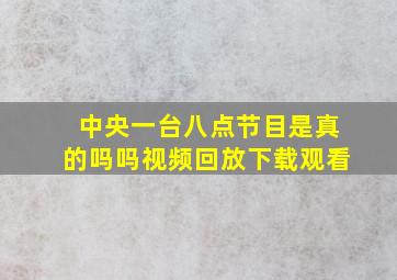 中央一台八点节目是真的吗吗视频回放下载观看