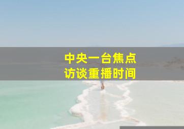 中央一台焦点访谈重播时间