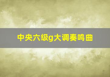 中央六级g大调奏鸣曲