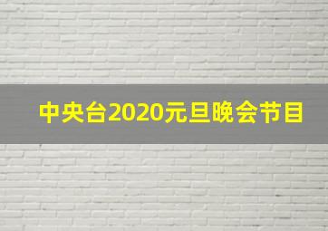 中央台2020元旦晚会节目