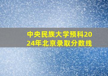 中央民族大学预科2024年北京录取分数线