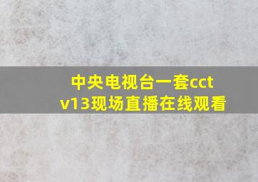 中央电视台一套cctv13现场直播在线观看