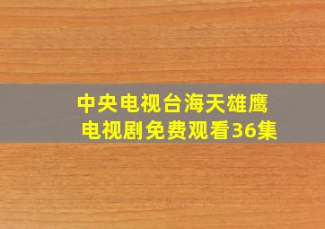 中央电视台海天雄鹰电视剧免费观看36集